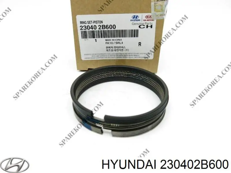 Zestaw pierścieni tłokowych do silnika, STD Hyundai/Kia 230402B600 cena, od 36,80 USD