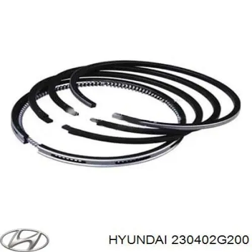Do koszyka 230402G200 Hyundai/Kia Zestaw pierścieni tłokowych do silnika, STD