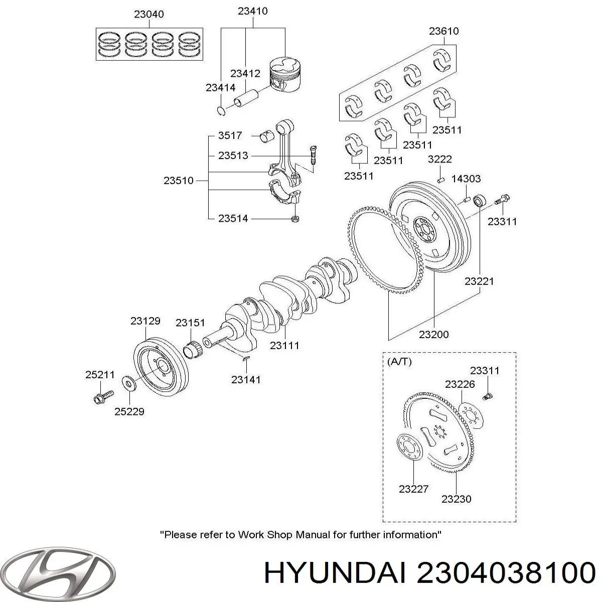 Zestaw pierścieni tłokowych do silnika, STD Hyundai/Kia 2304038100 cena, od 27,96 USD
