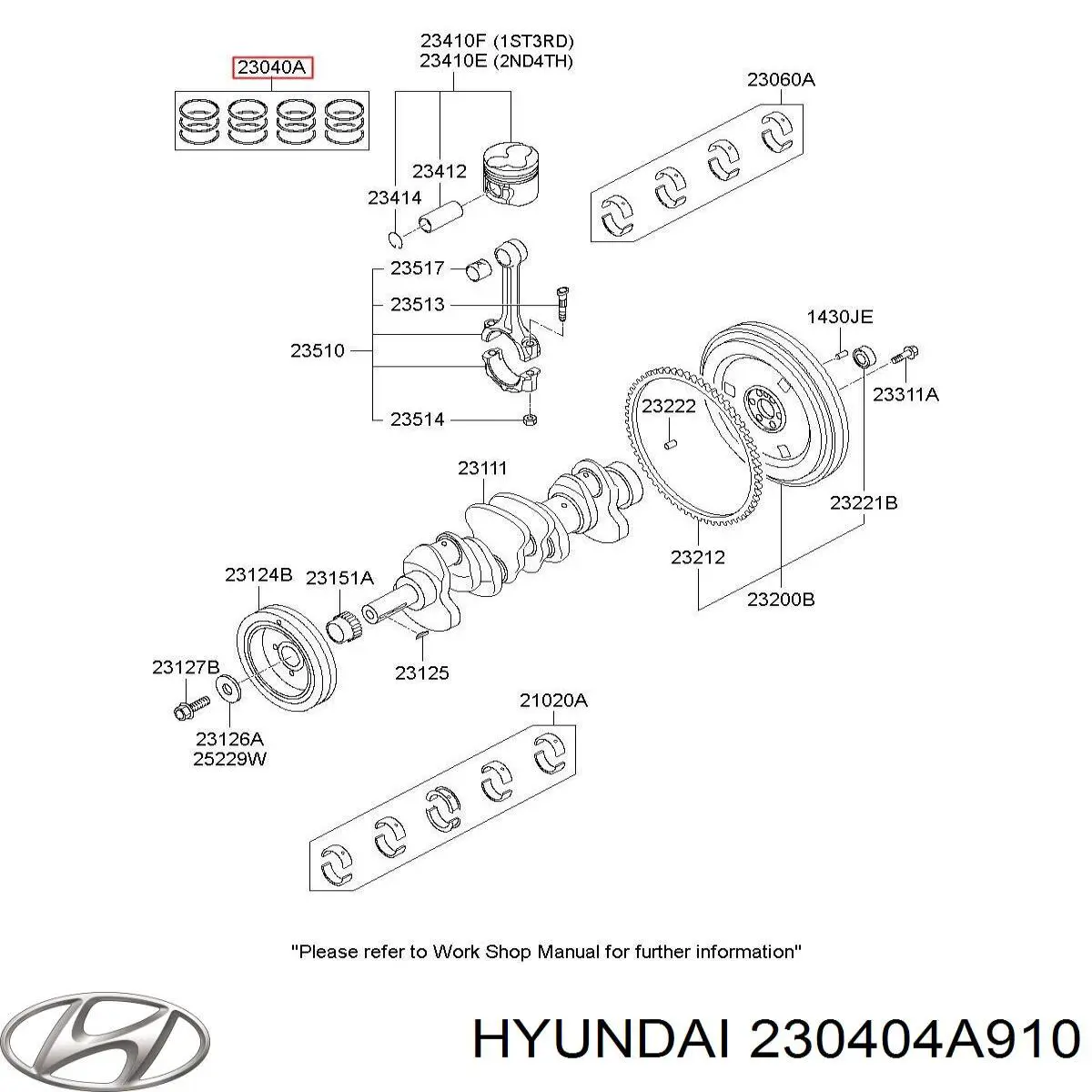 Zestaw pierścieni tłokowych do silnika, STD Hyundai H-1 STAREX Starex (TQ)