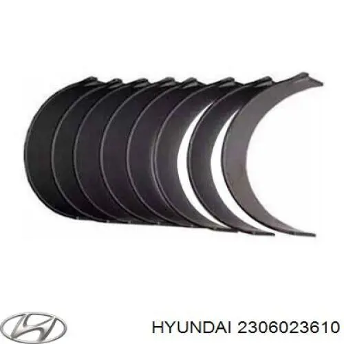 Panewki korbowodowe wału korbowego, zestaw, standardowe (STD) Hyundai/Kia 2306023610 cena, od 17,49 USD