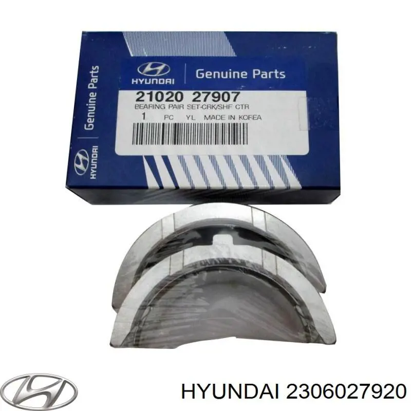 O60507000OEM Korea (oem) Panewki korbowodowe wału korbowego, zestaw, standardowe (STD)