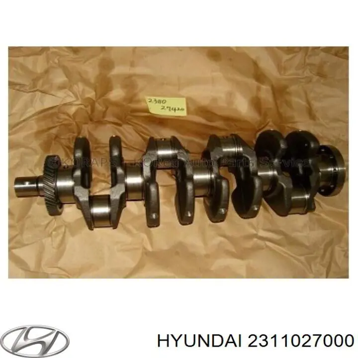 Wał korbowy silnika Hyundai/Kia 2311027000 cena, od 71,58 USD