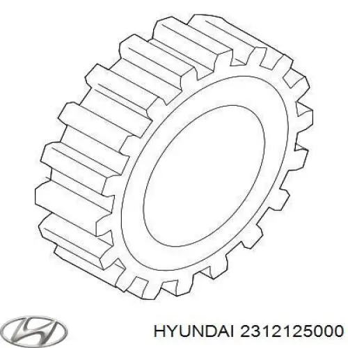 2312125000 Hyundai/Kia koło zębate walcowe napędu wałka rozrządu