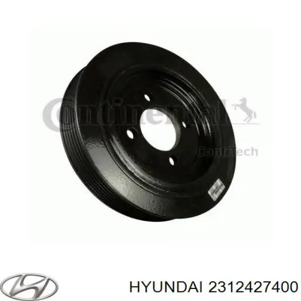 2312427400 Hyundai/Kia Koło pasowe wału korbowego