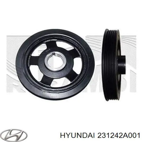 Koło pasowe wału korbowego 231242A001 Hyundai/Kia