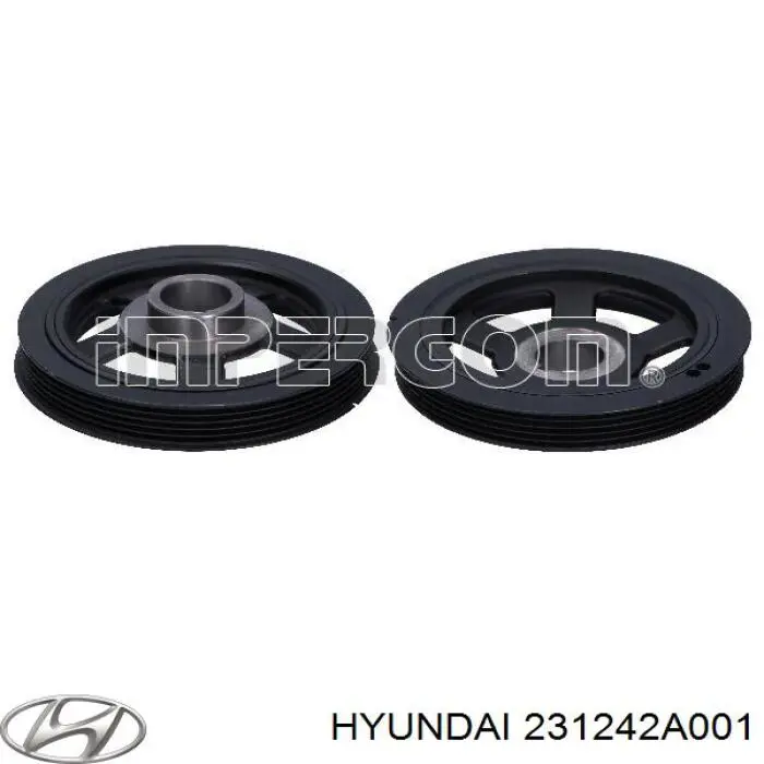 Koło pasowe wału korbowego 231242A001 Hyundai/Kia