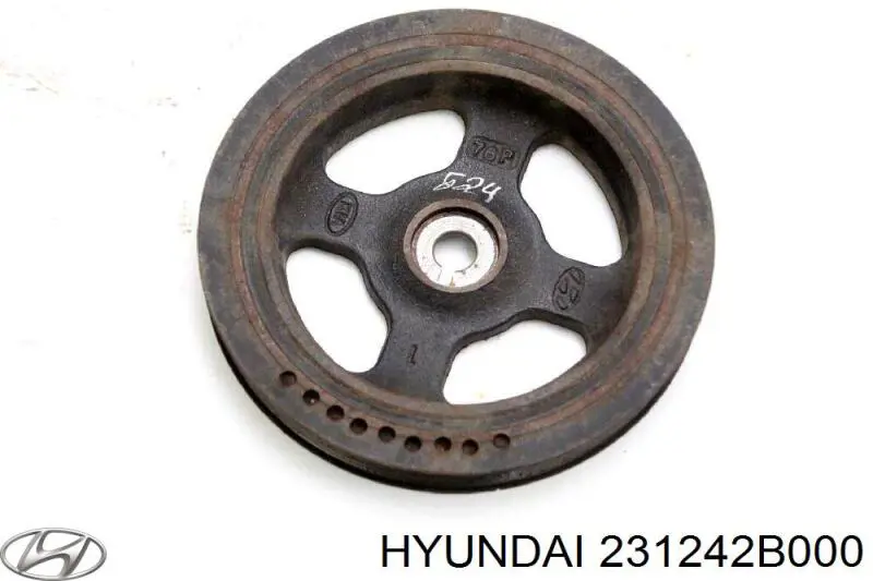 Koło pasowe wału korbowego Hyundai/Kia 231242B000 cena, od 92,03 USD