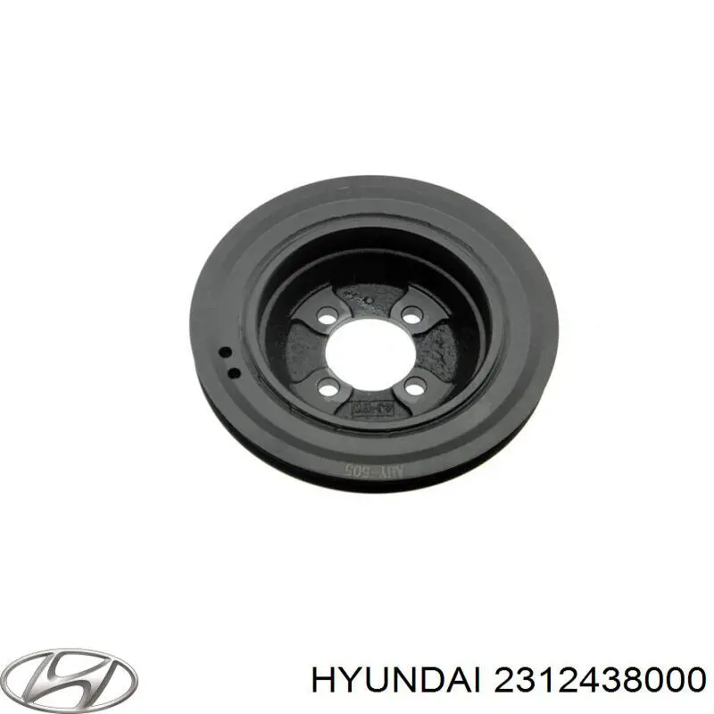 2312438000 Hyundai/Kia Koło pasowe wału korbowego