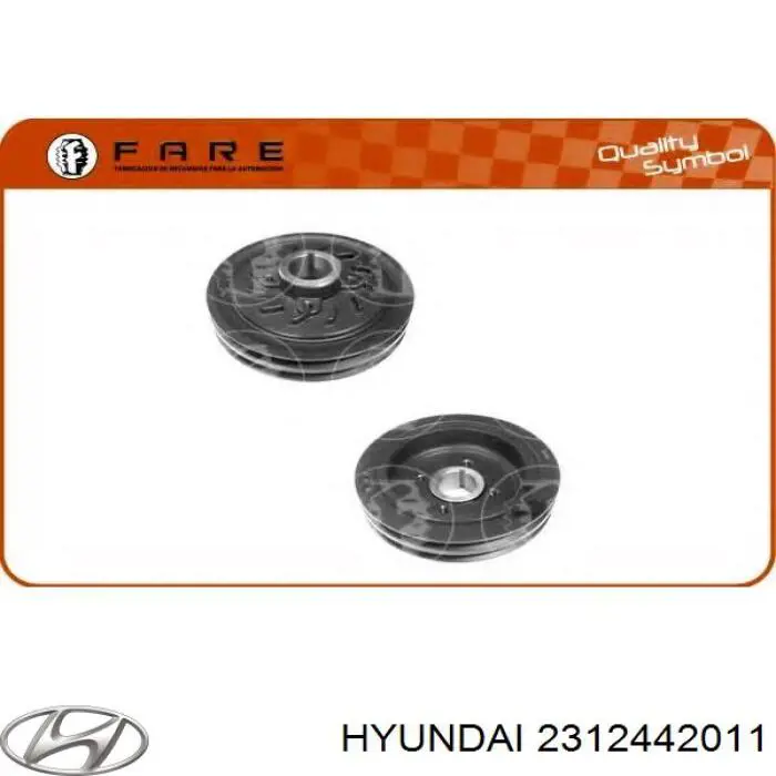 Koło pasowe wału korbowego Hyundai/Kia 2312442011 cena, od 63,01 USD