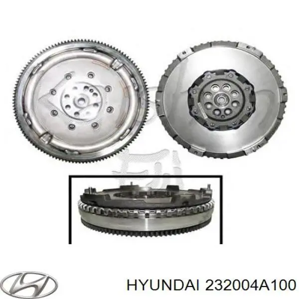 Do koszyka 232004A100 Hyundai/Kia Koło zamachowe silnika
