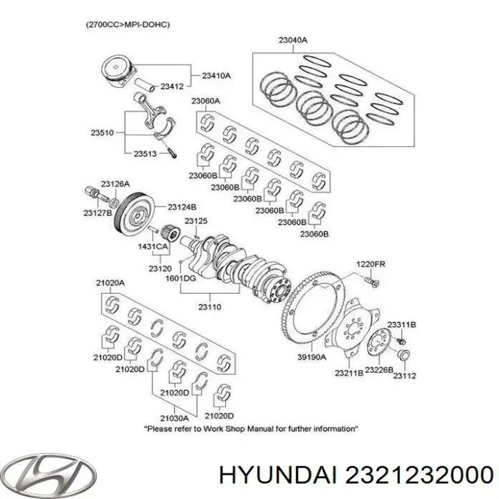 Wieniec koła zamachowego do Hyundai Sonata IV EU4
