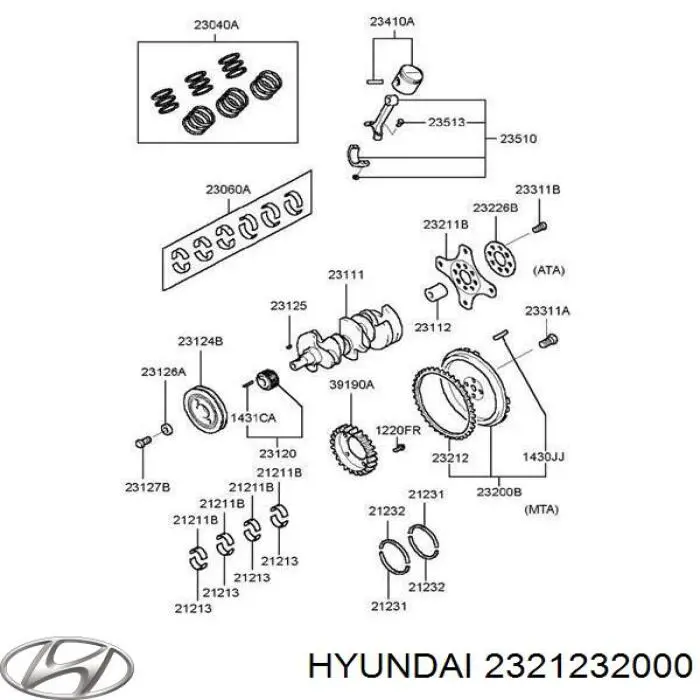 Wieniec koła zamachowego Hyundai Sonata IV sedana (EU4) (2001 - 2005) cena, od 34,17 USD