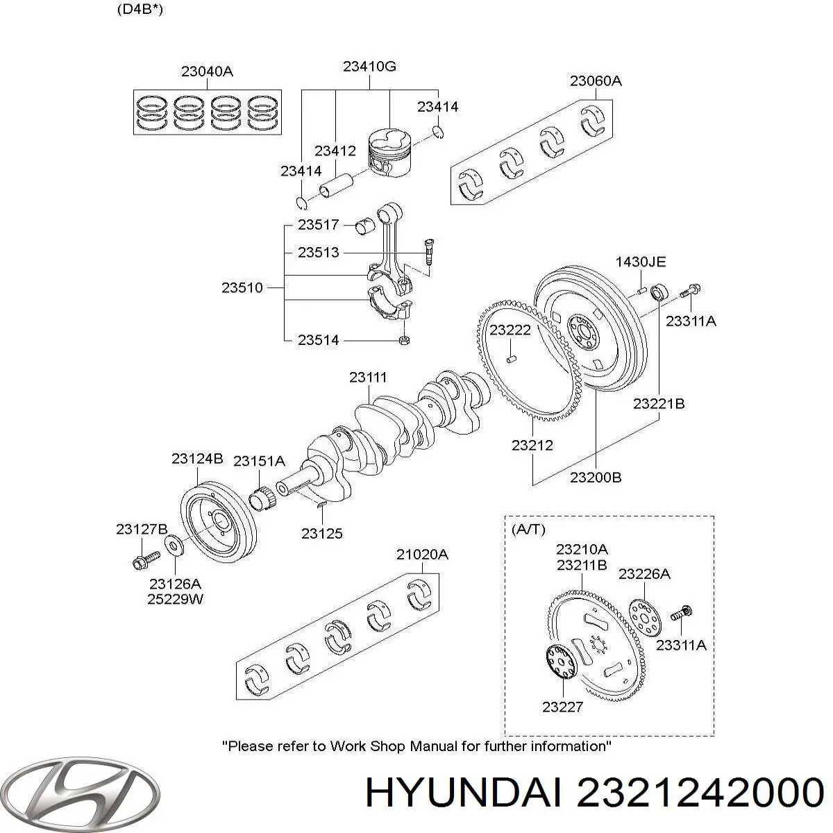 Wieniec koła zamachowego Hyundai Terracan SUV (HP) (2001 - 2006) cena, od 22,48 USD