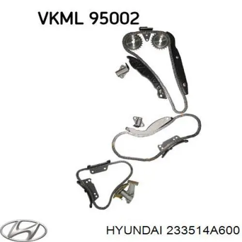 Łańcuch rozrządu dolny Hyundai/Kia 233514A600 cena, od 44,79 USD