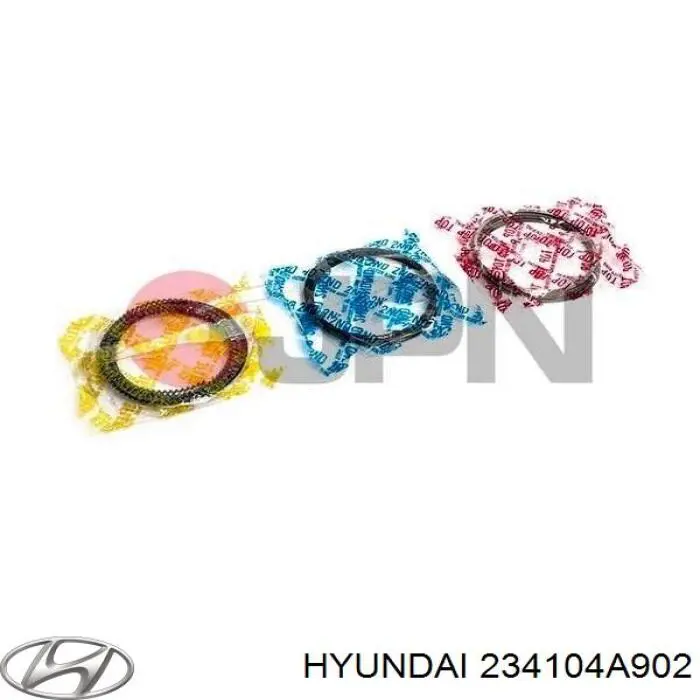 Do koszyka 234104A902 Hyundai/Kia Tłok, komplet do jednego cylindru, STD