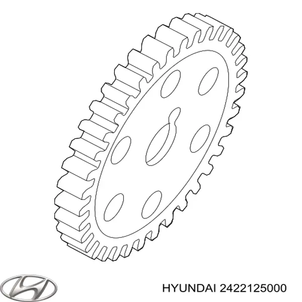 Koło zębate walcowe wałka rozrządu wydechowego Hyundai/Kia 2422125000 cena, od 38,93 USD