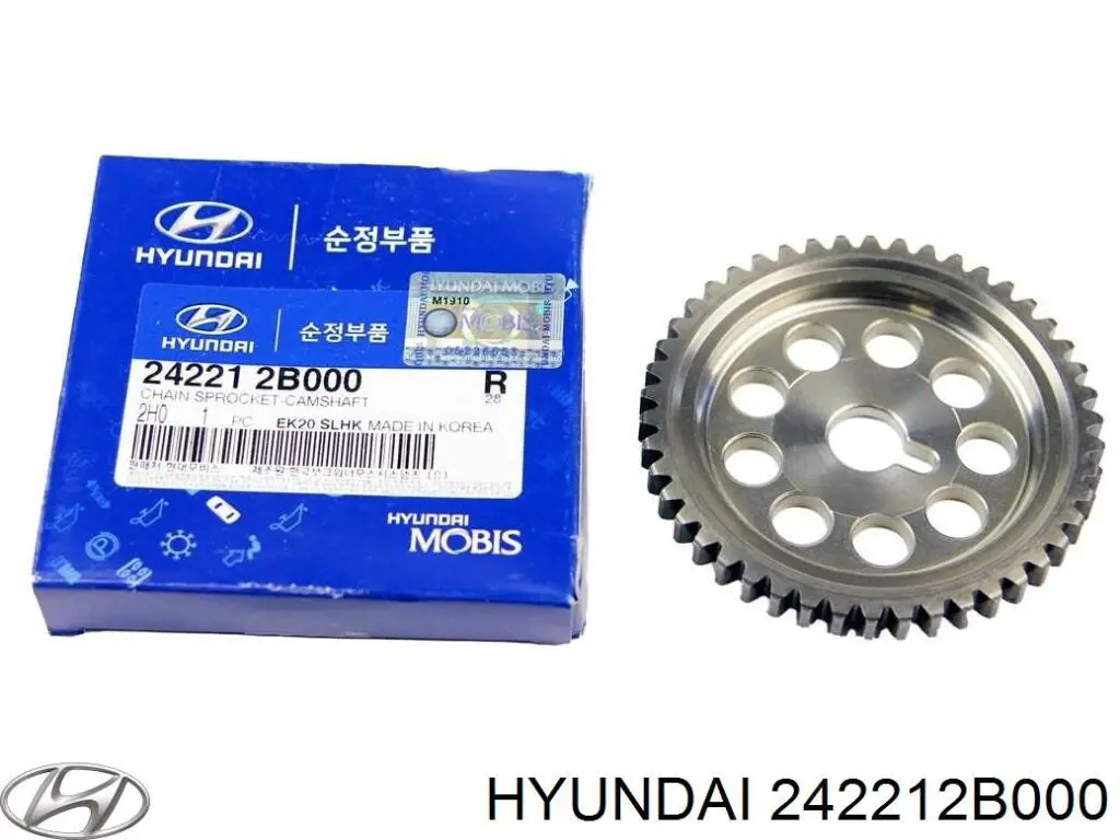 Koło zębate walcowe wałka rozrządu wydechowego Hyundai/Kia 242212B000 cena, od 16,54 USD