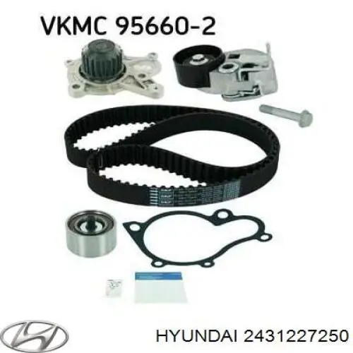 Do koszyka 2431227250 Hyundai/Kia Pasek rozrządu