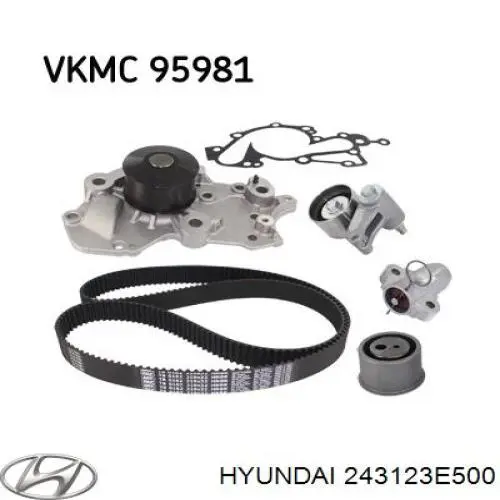 Do koszyka 243123E500 Hyundai/Kia Pasek rozrządu