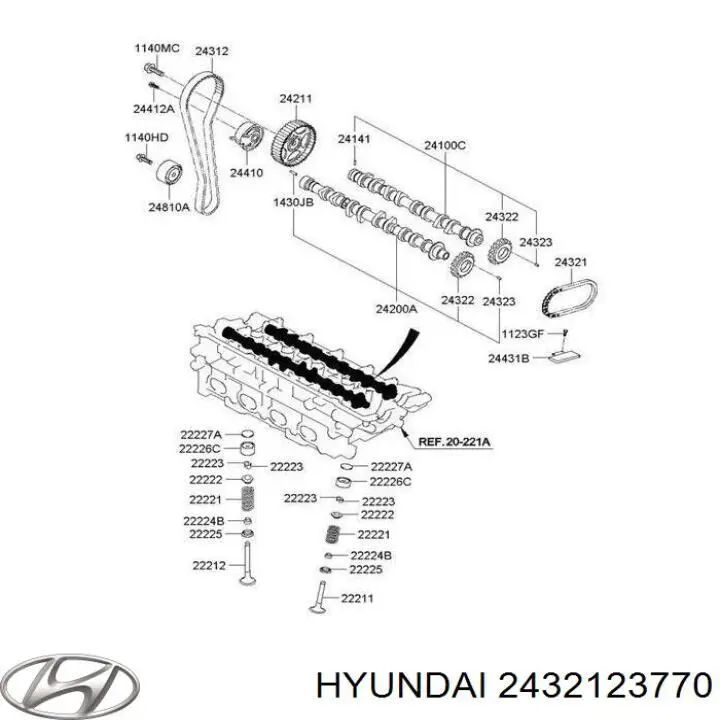 2432123770 Hyundai/Kia Łańcuch rozrządu