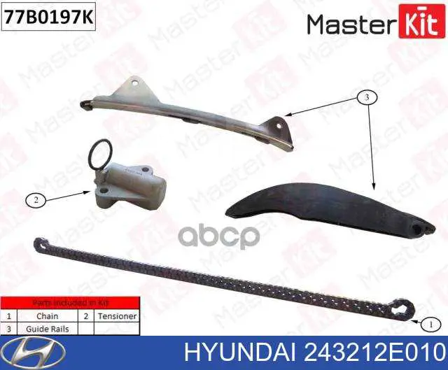 Łańcuch rozrządu Hyundai/Kia 243212E010 cena, od 28,23 USD