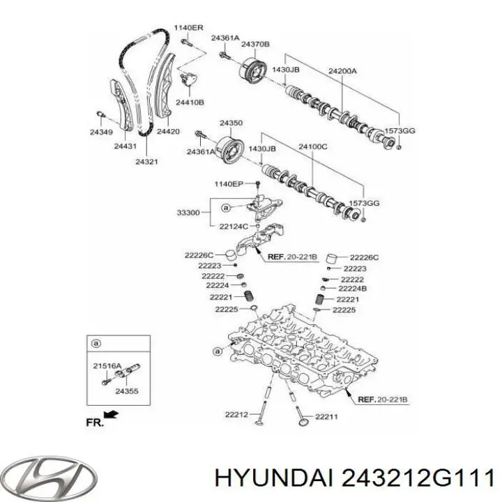243212G111 Hyundai/Kia Łańcuch rozrządu