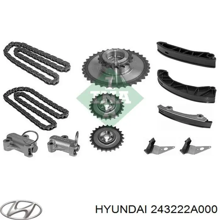 Do koszyka 243222A000 Hyundai/Kia Koło zębatewalcowe wałka rozrządu silnika