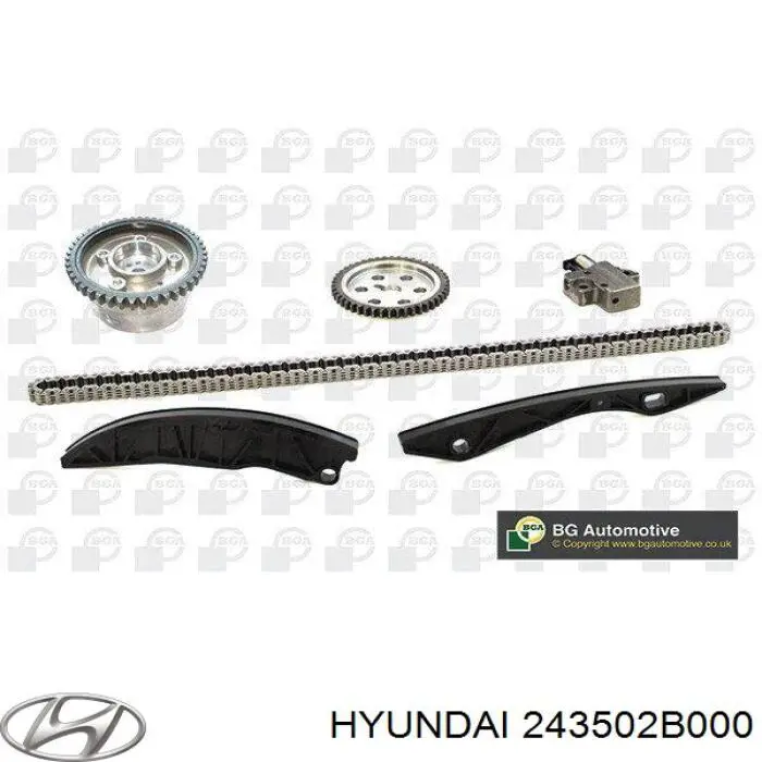 Do koszyka 243502B000 Hyundai/Kia Koło zębate walcowe wału rozrządu silnika, dolotowego (ssącego)