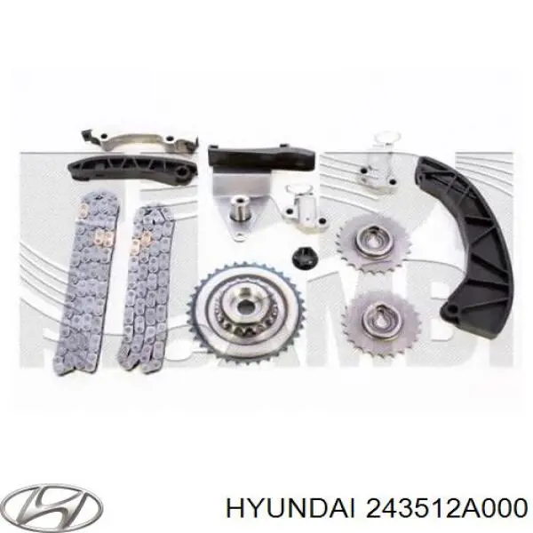 Do koszyka 243512A000 Hyundai/Kia Łańcuch rozrządu