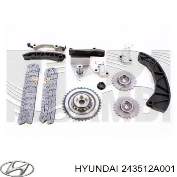 Łańcuch rozrządu Hyundai/Kia 243512A001 cena, od 56,70 USD