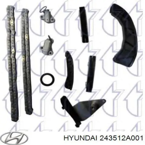 Do koszyka 243512A001 Hyundai/Kia Łańcuch rozrządu