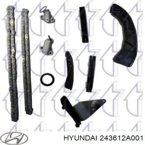 Do koszyka 243612A001 Hyundai/Kia Łańcuch rozrządu dolny