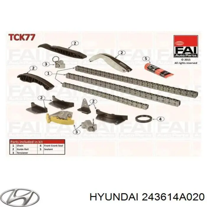 Łańcuch rozrządu Hyundai H-1 STAREX Starex autobus (2001 - 2004) cena, od 51,84 USD