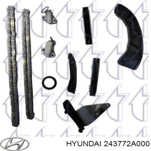 Tłumik drgań łańcucha rozrządu, lewy Hyundai/Kia 243772A000 cena, od 6,33 USD