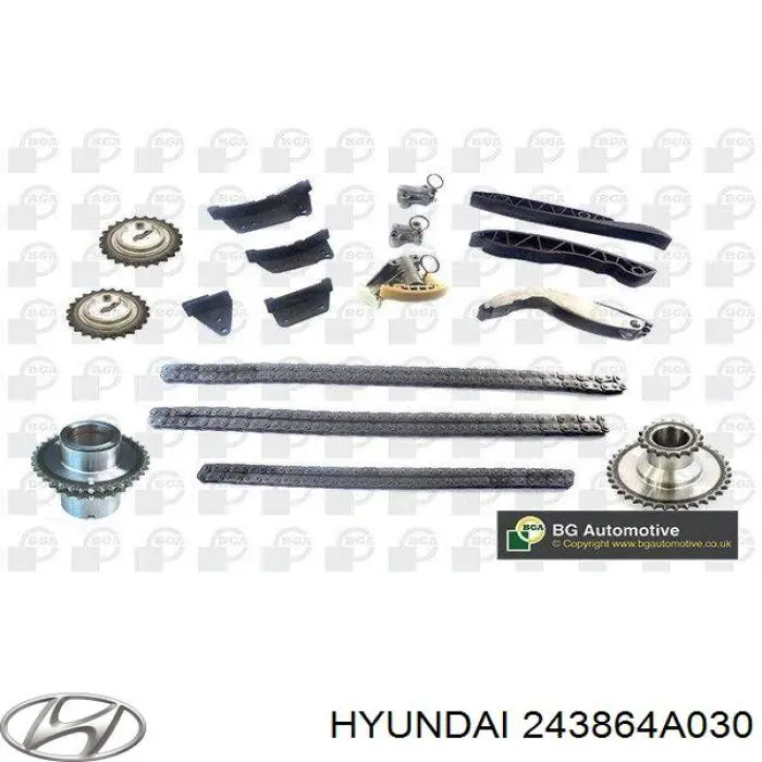 Tłumik drgań łańcucha rozrządu, prawy Hyundai/Kia 243864A030 cena, od 14,64 USD
