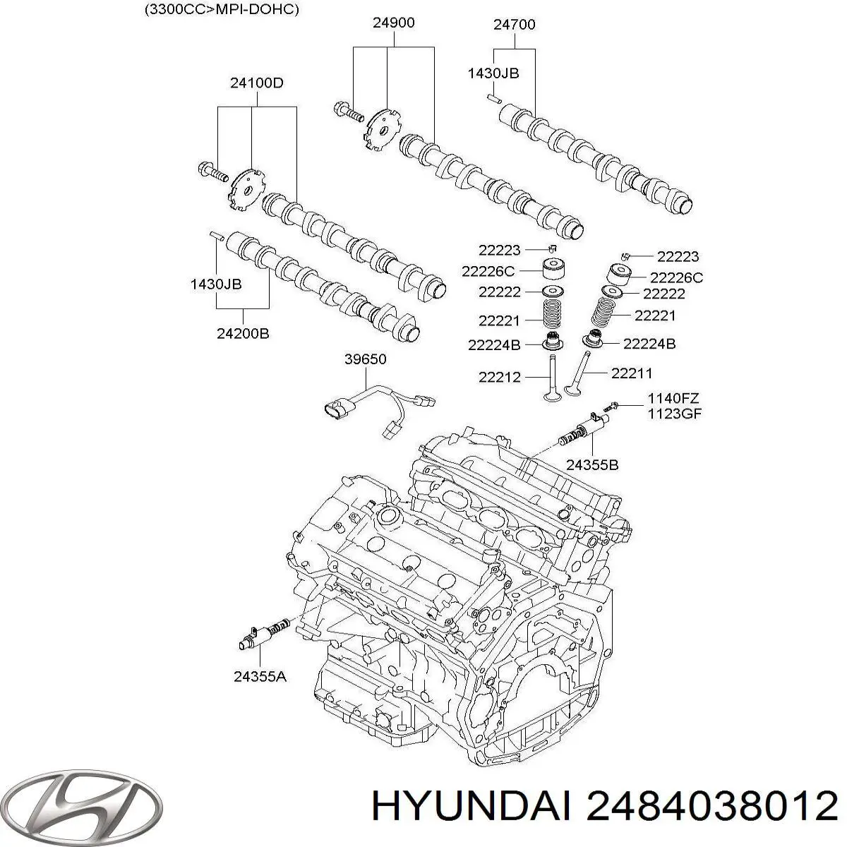 Napinacz paska rozrządu Hyundai/Kia 2484038012 cena, od 118,51 USD