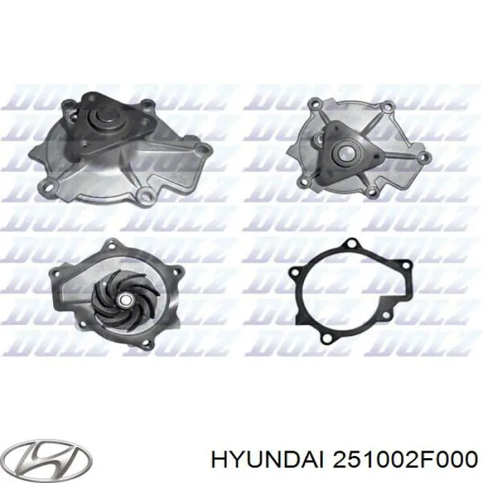 Pompa chłodząca wodna Hyundai/Kia 251002F000 cena, od 47,20 USD