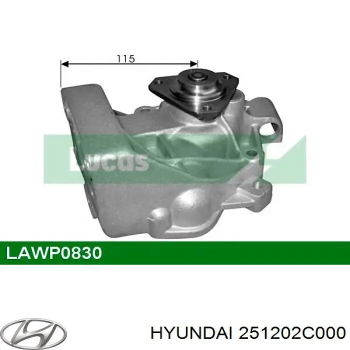 Pompa chłodząca wodna 251202C000 Hyundai/Kia