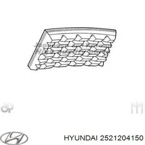 2521204150 Hyundai/Kia Pas napędowy mechanizmów