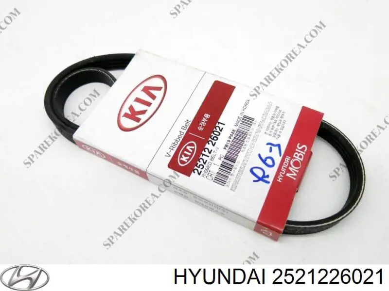Pas napędowy mechanizmów Hyundai/Kia 2521226021 cena, od 7,97 USD