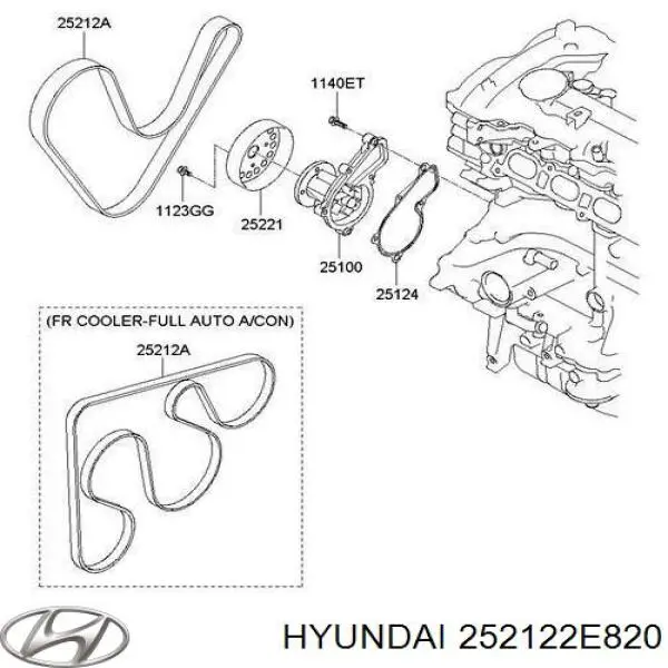 252122E820 Hyundai/Kia pas napędowy mechanizmów