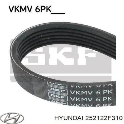 Pas napędowy mechanizmów Hyundai/Kia 252122F310 cena, od 34,45 USD