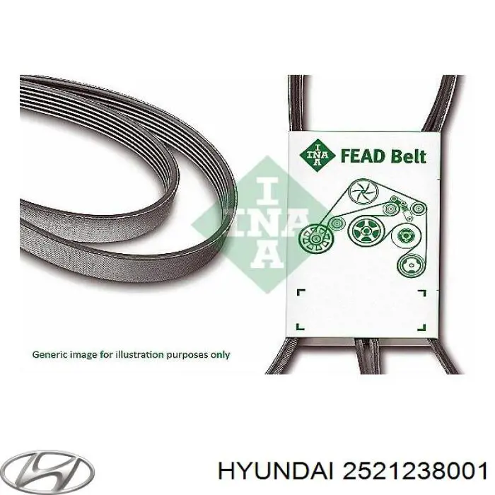 Pas napędowy mechanizmów 2521238001 Hyundai/Kia