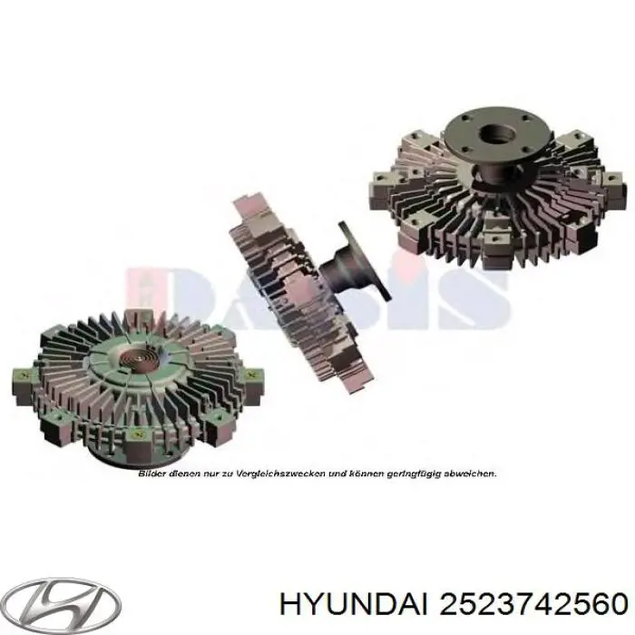 Sprzęgło wiskotyczne wentylatora chłodzenia Hyundai/Kia 2523742560 cena, od 59,31 USD