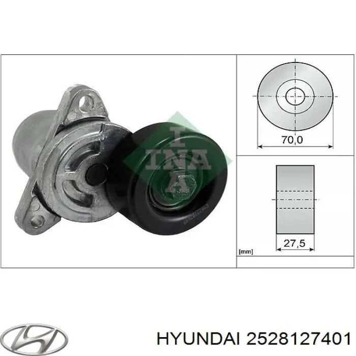 Do koszyka 2528127401 Hyundai/Kia Napinacz paska napędowego