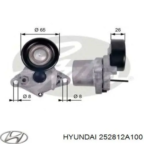 Do koszyka 252812A100 Hyundai/Kia Napinacz paska napędowego