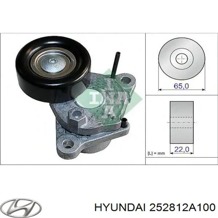 Napinacz paska napędowego Hyundai/Kia 252812A100 cena, od 64,23 USD