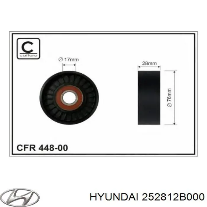 Napinacz paska napędowego Hyundai/Kia 252812B000 cena, od 16,58 USD