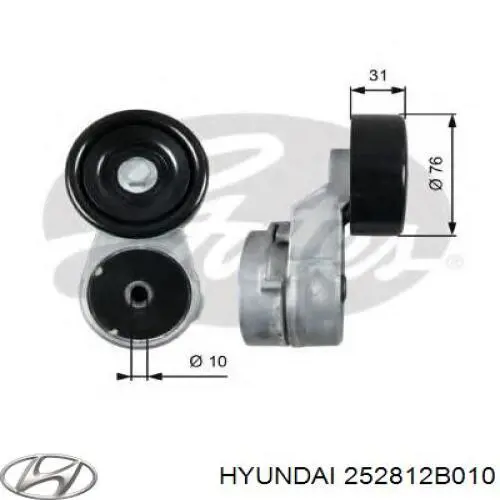 Napinacz paska napędowego 252812B010 Hyundai/Kia